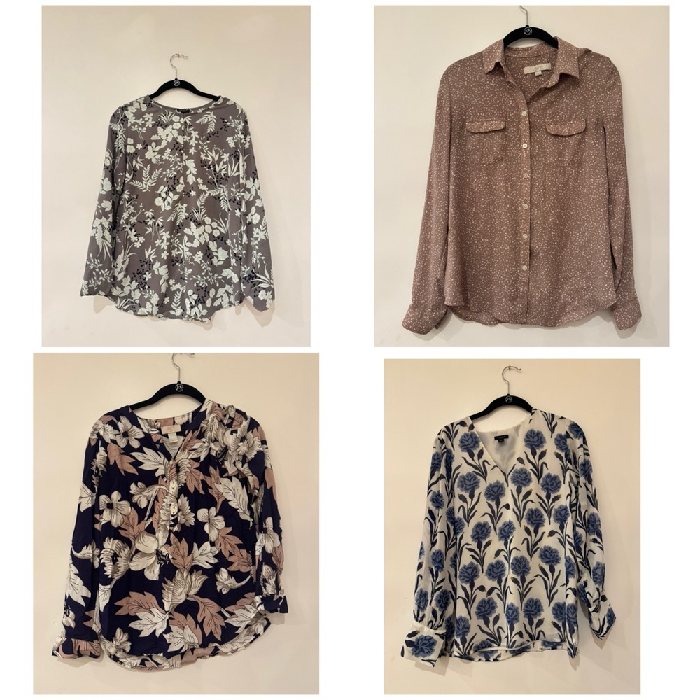 Ann Taylor Loft Floral/ Pattern  Blouse Lot XS/XSP 4 blouses